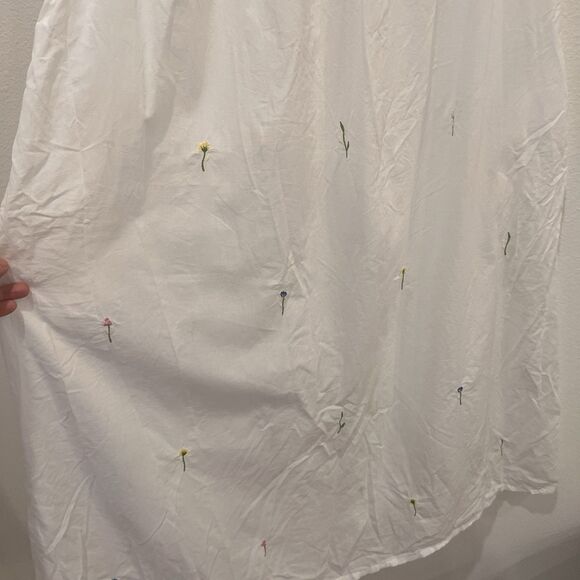 La Cera Nightgown w Pockets Sz XL Embroidered Cottagecore Floral 100% Cotton - Picture 9 of 11